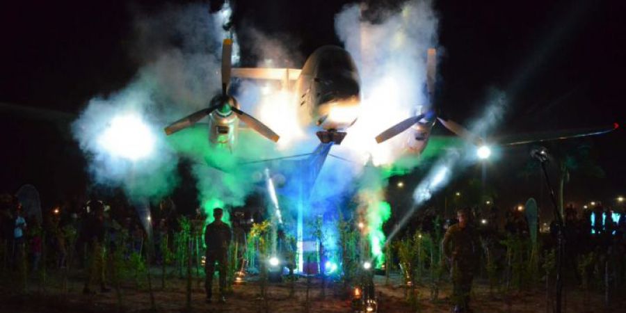 Se inauguró el emplazamiento del avión Pucará en el Parque Sur de Reconquista