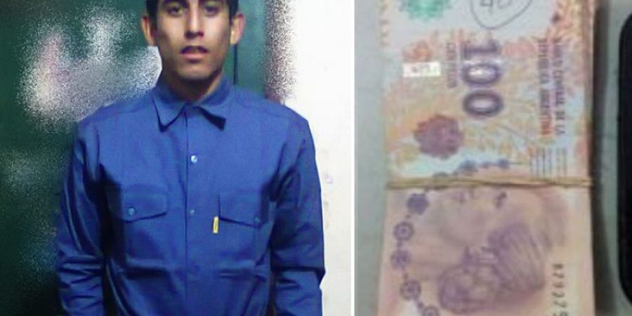 Vera: un policía encontró 4 mil pesos en un cajero y los devolvió al banco