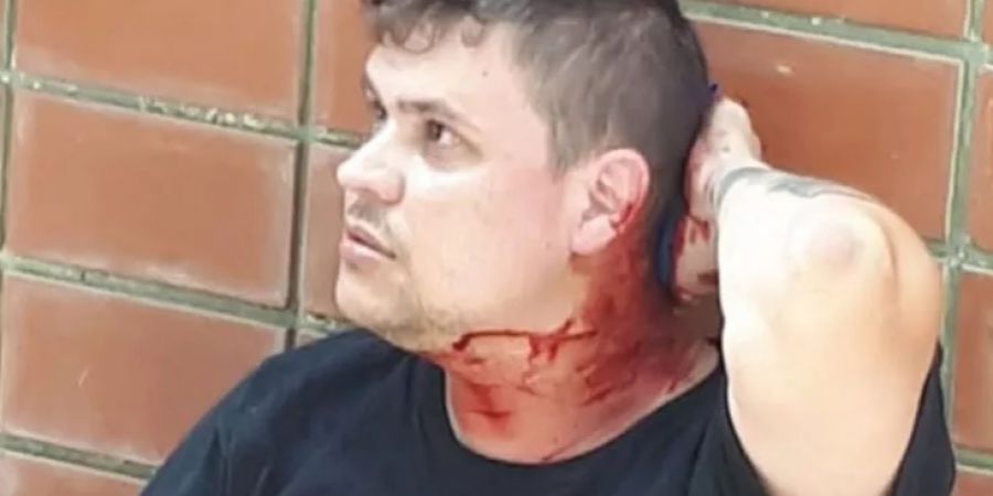 Brutal agresión al periodista Leonardo Rolón de los familiares de Nestor Monzón