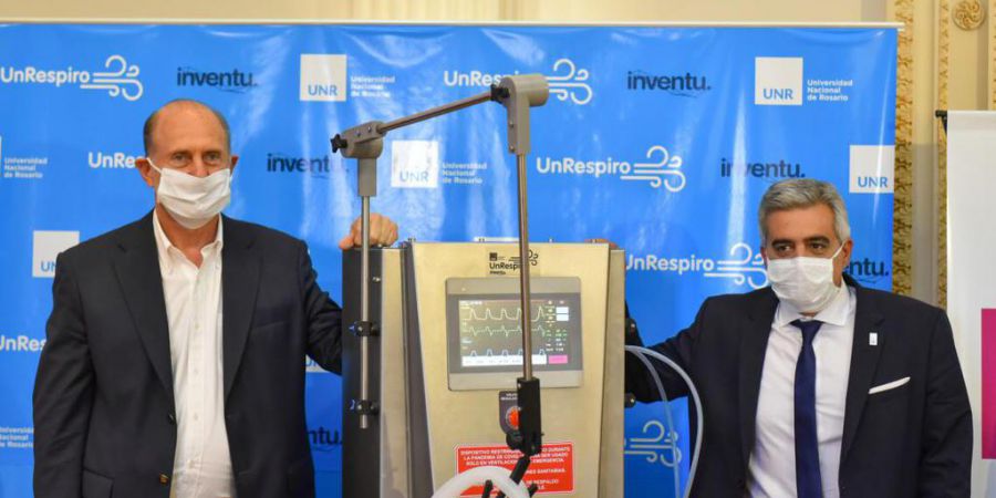 Perotti y Trotta presentaron el ventilador de transición con afectación específica a pacientes Covid-19