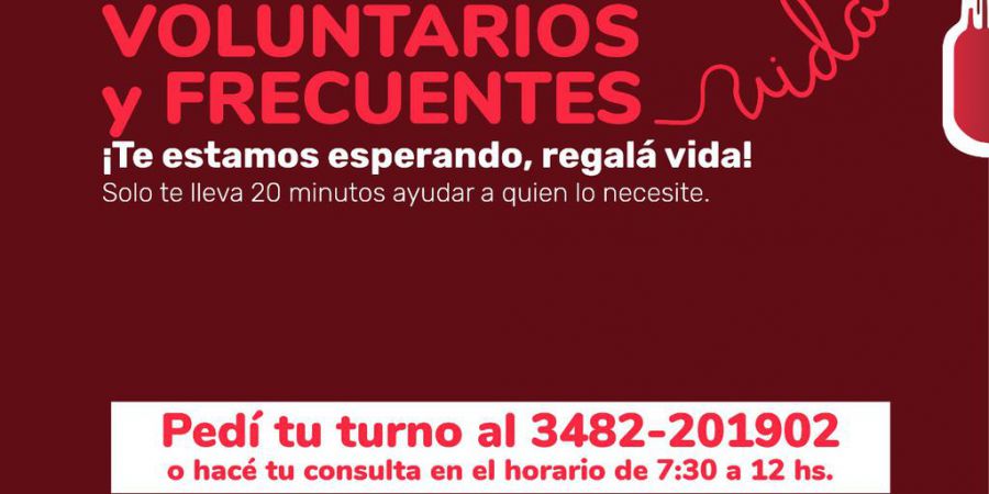 Sumate a la campaña solidaria del HCR y doná sangre para salvar vidas