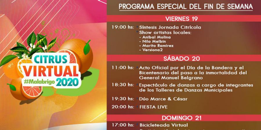 Hoy Comienza el fin de semana especial de CITRUS VIRTUAL 2020
