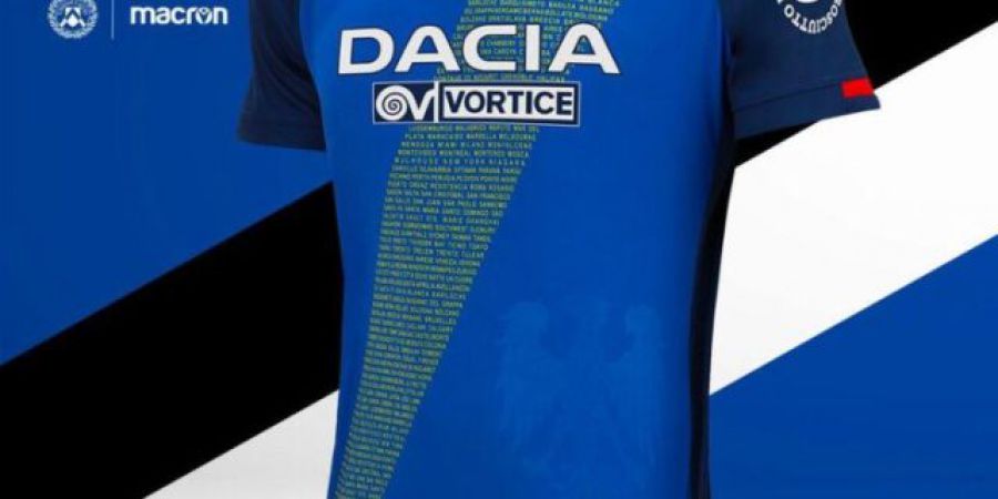 El club Udinese de Italia hizo una camiseta en la que aparece Avellaneda y Malabrigo