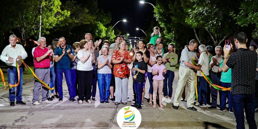 Se inauguró la iluminación led en calle Santa Fe