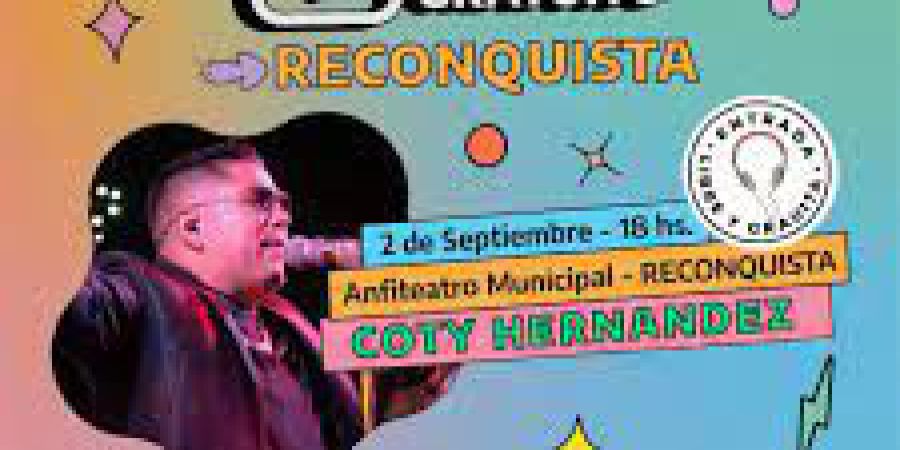 Coty Hernández en Reconquista para el Festival del Boleto Educativo Gratuito