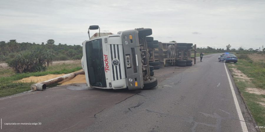 Volcó un camión cerca de Berna