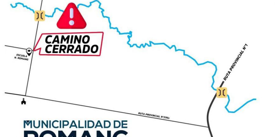 Se cerró un camino en Romang y la municipalidad informó el motivo