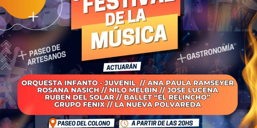 Este sábado se realizará el 3° Festival de la Música