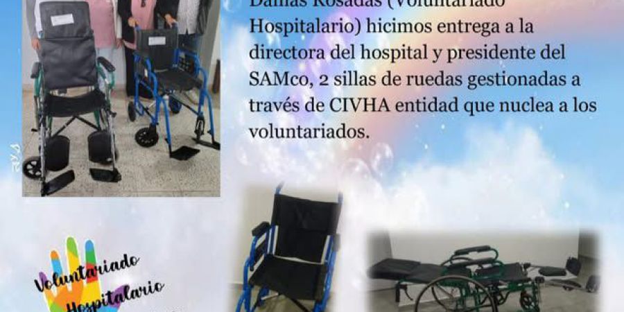 Las Damas Rosadas donaron sillas de ruedas al hospital